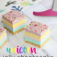 Unicorn Jelly Cheesecake Slice_image