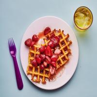 Corn Waffles with Strawberry Syrup image