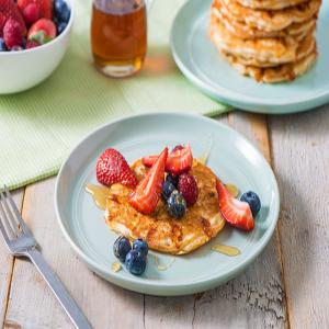 Apple, Berries and Cheese Pancakes image