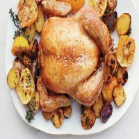 Roast Chicken with Meyer Lemons and Potatoes_image