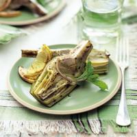 Grilled Artichokes with Olive Oil, Lemon, and Mint_image