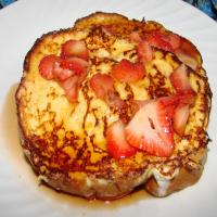 French Toast With Fresh Strawberry Syrup_image