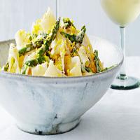 Egg Noodles with Asparagus and Grated Egg Yolks image
