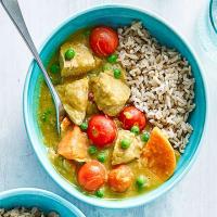 Chicken, sweet potato & pea curry image