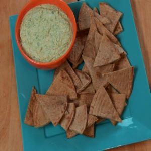 White Bean and Cilantro Dip with Toasted Pita Chips image