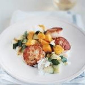 Scallops with Sweet Cucumber and Pineapple Salsa_image