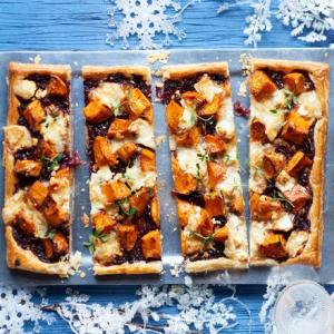 Roast sweet potato & onion tart with goat's cheese_image