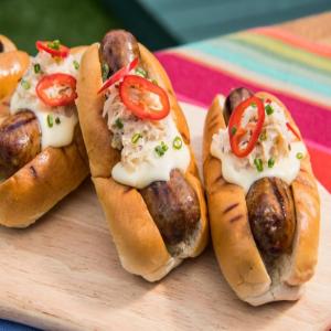 The Ultimate Cheesy and Spicy Reuben Brats image