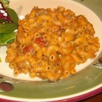 Macaroni and Cheese with Ground Beef, Salsa and Green Chiles image