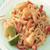 Shrimp with Thai Noodles and Peanut Sauce image
