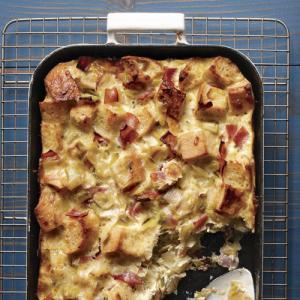 Ham, Leek, and Cheese Bread Pudding_image