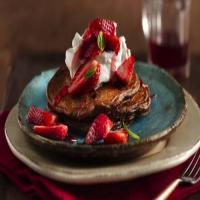 Double-Chocolate Strawberry Pancakes image