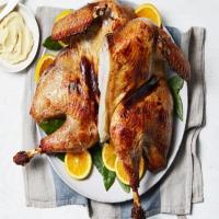 Butterflied Tea- and Orange-Brined Roasted Turkey with Honey-Mustard Butter_image