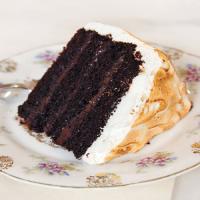 Chocolate Cake with Malted Chocolate Ganache and Toasted Marshmallow Frosting image