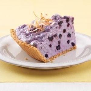 Fluffy Blueberry Cream Pie with Toasted Coconut image