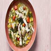 Peruvian Chicken Soup with Rice and Potatoes_image