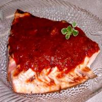 Grilled Salmon and Smokey Tomato-chipotle Sauce image