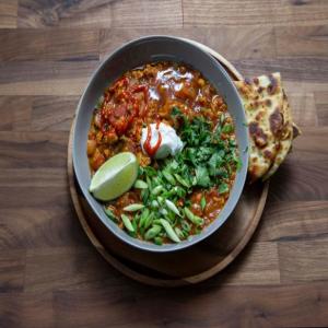 Curry Chicken Chili with Sriracha image