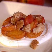 Stovetop Peaches with Streusel Topping and Zesty Sour Cream image