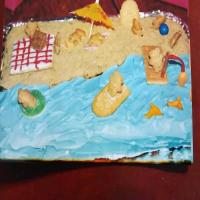 Teddy Bear Beach Party Birthday Cake_image