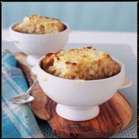 Onion Soup with Loads of Thyme and Giant Gruyère Crostini_image