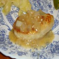 Turkey Medallions With Caramelized Onion Cider Sauce image