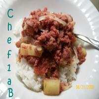Filipino Corned Beef Hash over Rice image