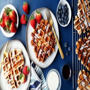 Easiest Cinnamon Roll Waffles_image