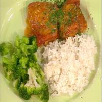 Dijon-Baked Chicken with Rice and Broccoli image