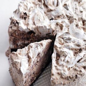 Chocolate Ice Cream Cake with Hazelnuts and Marshmallow Swirl_image
