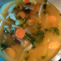 Vegan Carrot-Top Vegetable Soup_image