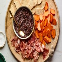 Fig-Olive Tapenade With Prosciutto and Persimmon image