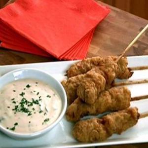 Chicken Fried Steak on Stick with Whatsthishere Sauce_image