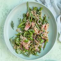 Sea trout & buckwheat salad with watercress & asparagus_image