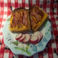 1940's OPEN FACE BACON & CHEESE Broiled Sandwich_image