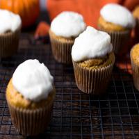 Pumpkin Cupcakes With Kahlua Cream Cheese Frosting image