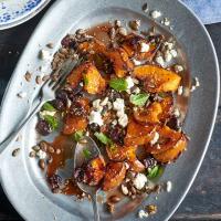 Roasted squash with sour cherries, spiced seeds & feta_image