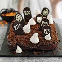 Haunted graveyard cake image