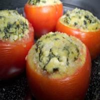 Cheesy Spinach Stuffed Tomatoes image