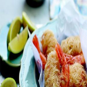 Citrus and Almond Prawns Wrapped in Knafe Pastry_image