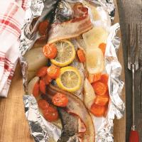 Grilled Campfire Trout Dinner image