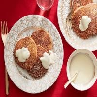 Gingerbread Pancakes with Cream Cheese and Rum Sauce image