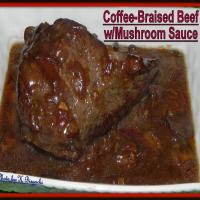 Coffee-Braised Beef w/Mushroom Sauce_image