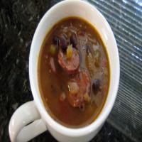 Spicy Black Bean Soup With Cajun Sausage_image