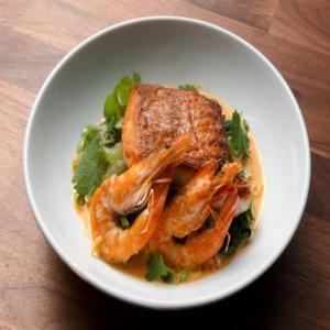 Coconut Red Curry with Sautéed Bok Choy and Jasmine Coconut Rice_image