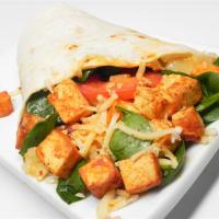 Spicy Baked Tofu and Spinach Wrap_image