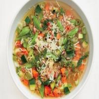 Spring Vegetable-Farro Soup image