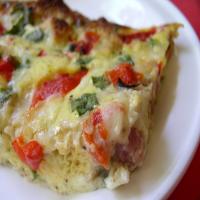 Frittata With Ham and Roasted Pepper image