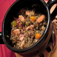 Low-Fat Crock Pot Herbed Turkey and Wild Rice Casserole image