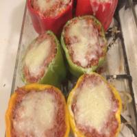 Healthy Quinoa and Ground Turkey Stuffed Peppers image